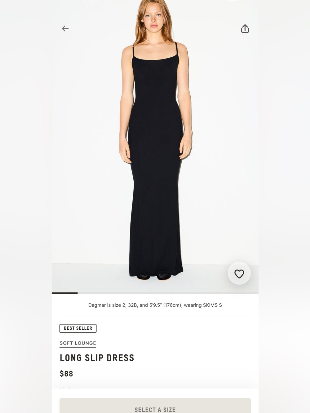 SKIMS NWT Soft lounge slip dress